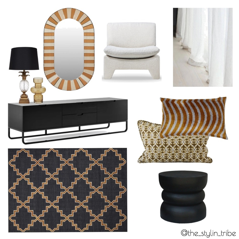 black and gold Mood Board by The Stylin Tribe on Style Sourcebook