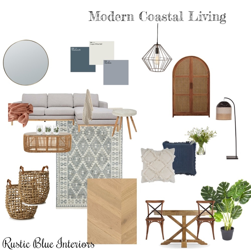 Modern Coastal Living Mood Board by Rustic Blue Interiors on Style Sourcebook