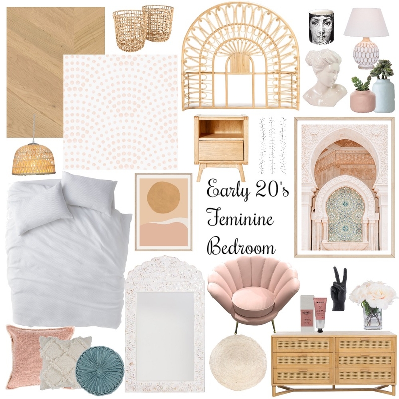 Early 20's Feminine Bedroom Mood Board by belinda__brady on Style Sourcebook