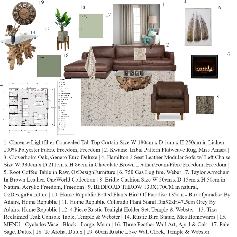 Rustic Living Room Mood Board by woodlandgypsy on Style Sourcebook