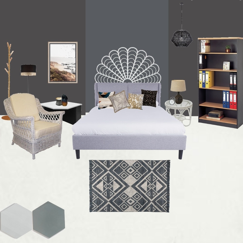 Achromatic Bed Design Mood Board by Diz on Style Sourcebook