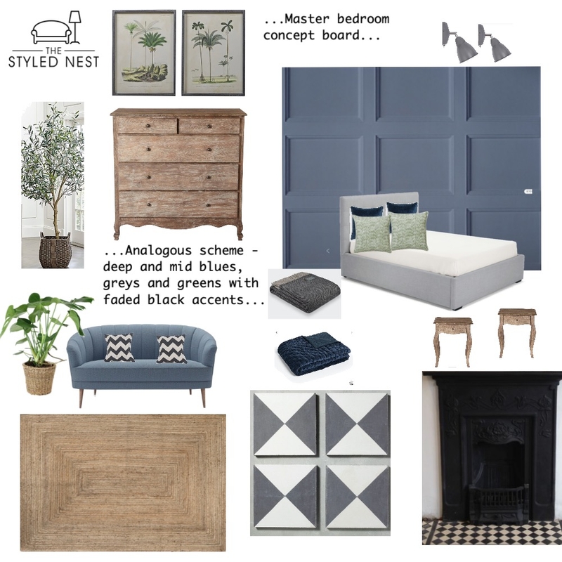 Goldblatt Bedroom 3 Blues Mood Board by Jillyh on Style Sourcebook