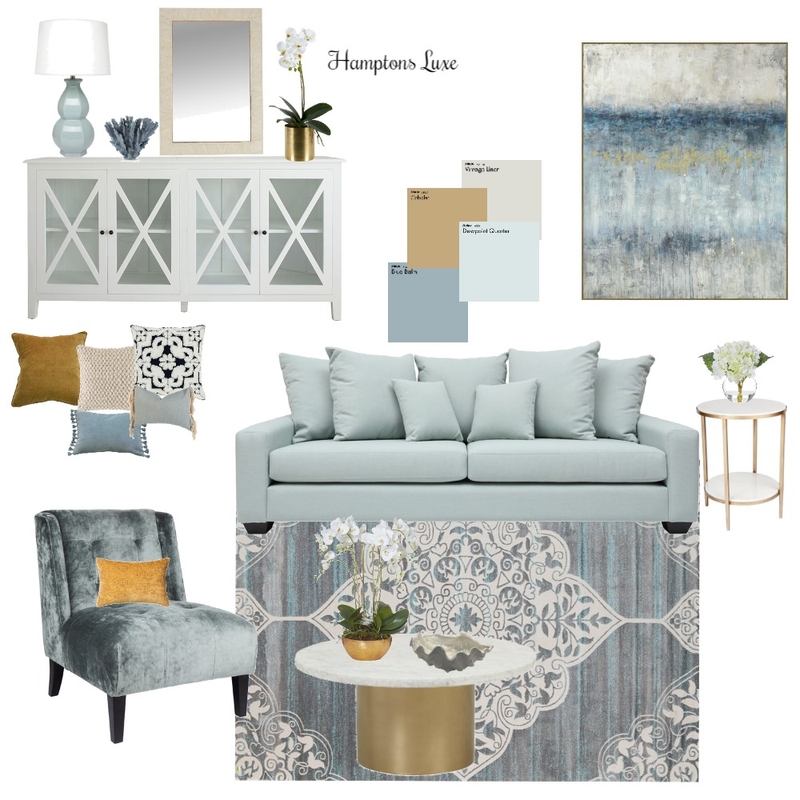 Hamptons Luxe Mood Board by Melissa Schmidt on Style Sourcebook