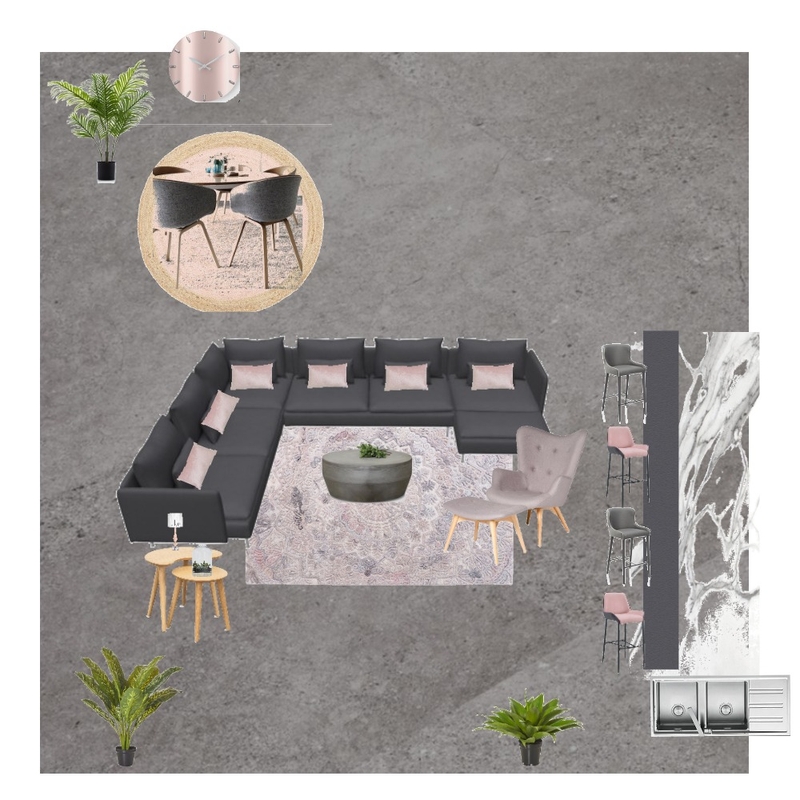 Living Room - Pink n Grey Mood Board by arcane09 on Style Sourcebook