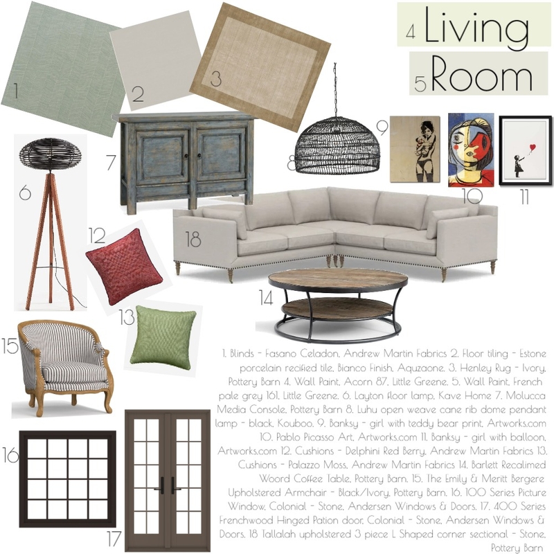 Client - Searlait Mc Cann Living Room Mood Board by Rion Breslin on Style Sourcebook