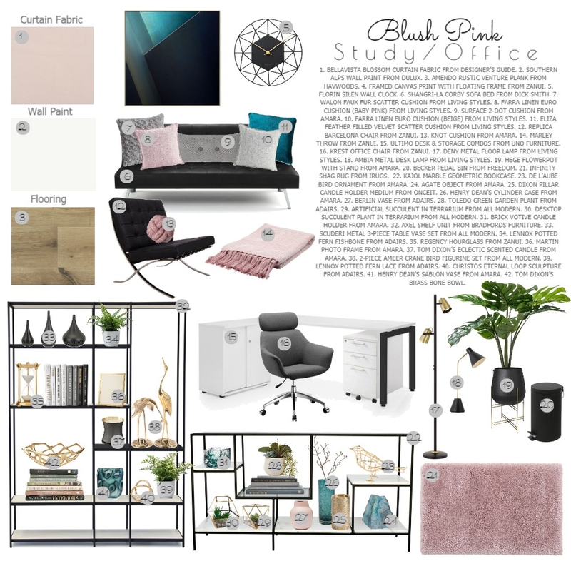 Assignment 9 - Study Mood Board by Cheyenne Croukamp on Style Sourcebook