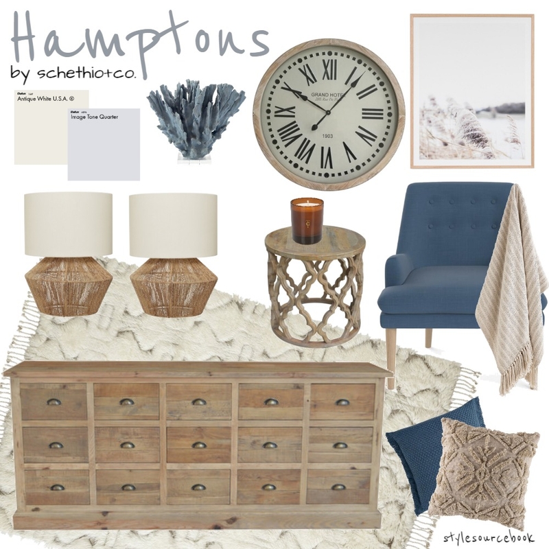 Hamptons Mood Board by Schethio & Co. on Style Sourcebook