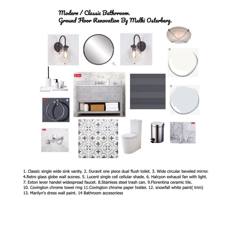 Bathroom Design Mood Board by MO Interiors Llc on Style Sourcebook