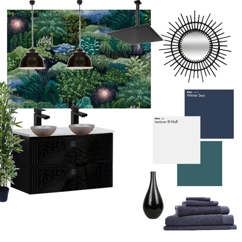 Midnight Bathroom Mood Board by HGInteriorDesign on Style Sourcebook