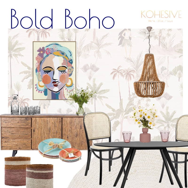 Bright Boho Dining Room Moodboard Mood Board by Kohesive on Style Sourcebook