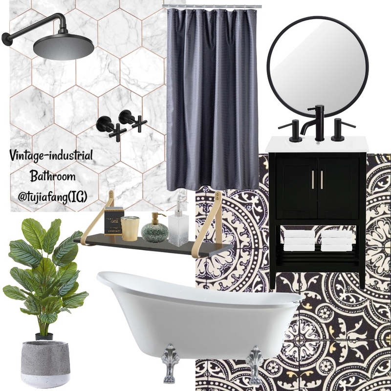 Vintage-industrial bathroom Mood Board by Deco My World on Style Sourcebook