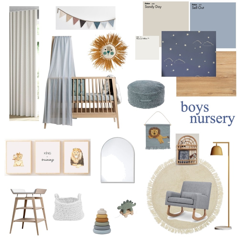 Mod 10 Client Nursery Mood Board by Studio Alyza on Style Sourcebook