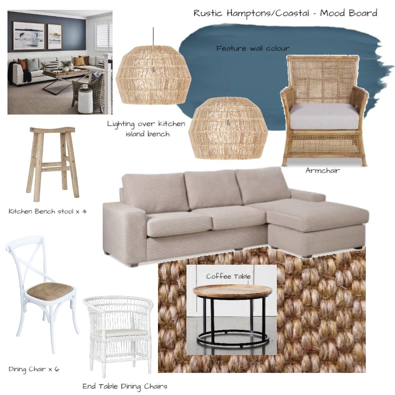 Rustic Hamptons/Coastal Mood Board by Meadow Lane on Style Sourcebook