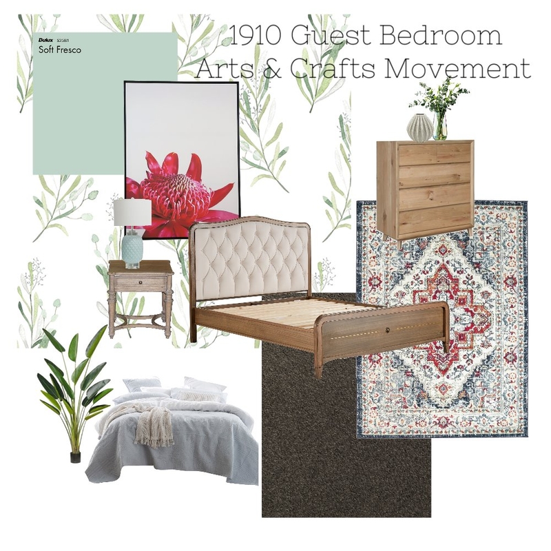 1910 Guest Bedroom Mood Board by INTERIORS for living on Style Sourcebook