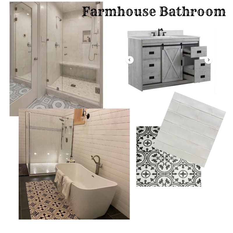 Farmhouse Bathroom Mood Board by Repurposed Interiors on Style Sourcebook