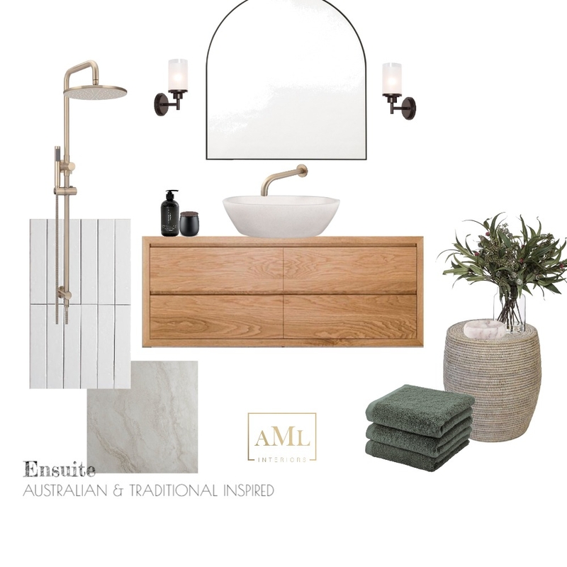 AUSTRALIAN & TRADITIONAL INSPIRED ENSUITE Mood Board by AML INTERIORS on Style Sourcebook