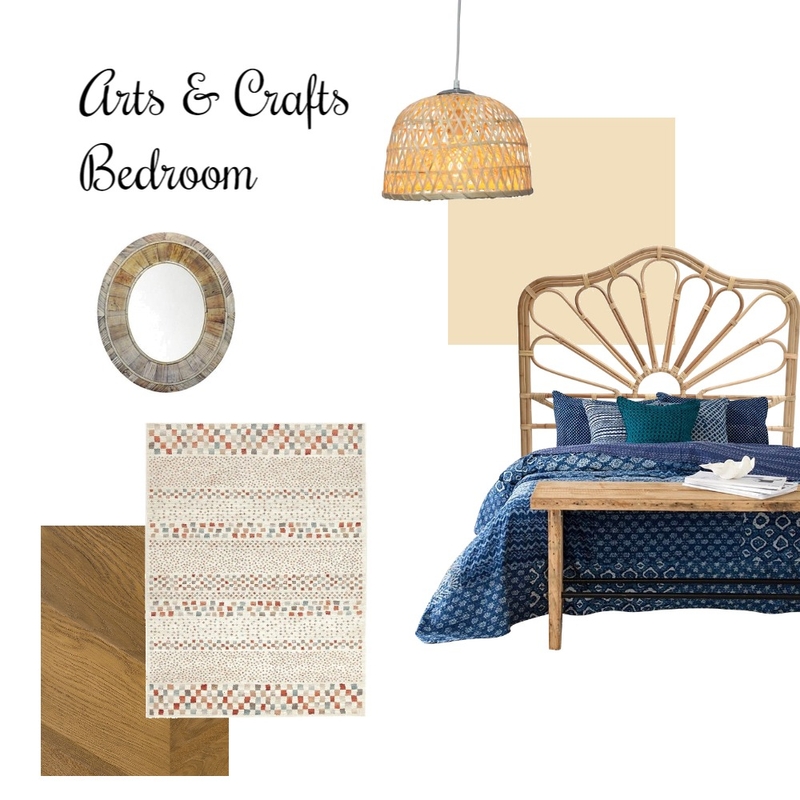 Arts and Crafts Bedroom Mood Board by Michelle Drake on Style Sourcebook