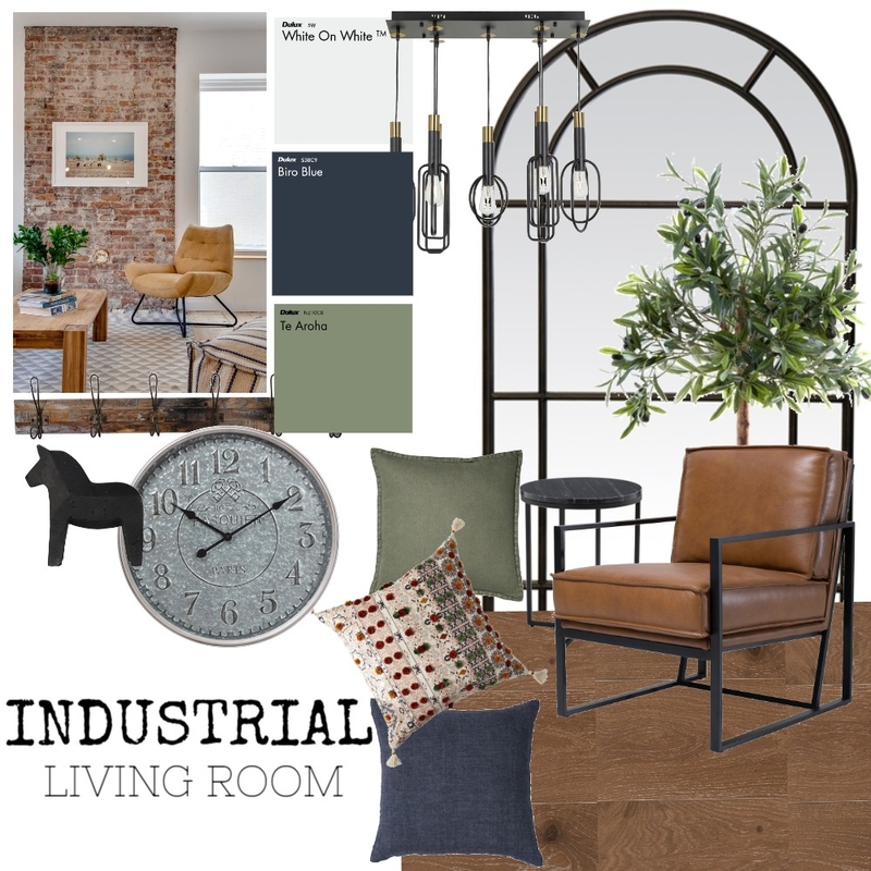 Industrial Living Room Mood Board by Marichelle on Style Sourcebook