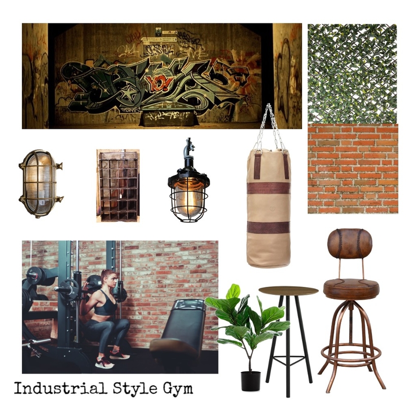 Industrial Gym Mood Board by zeinamg on Style Sourcebook