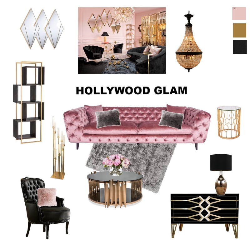 HOLLYWOOD GLAM Mood Board by Mellany Jagt on Style Sourcebook