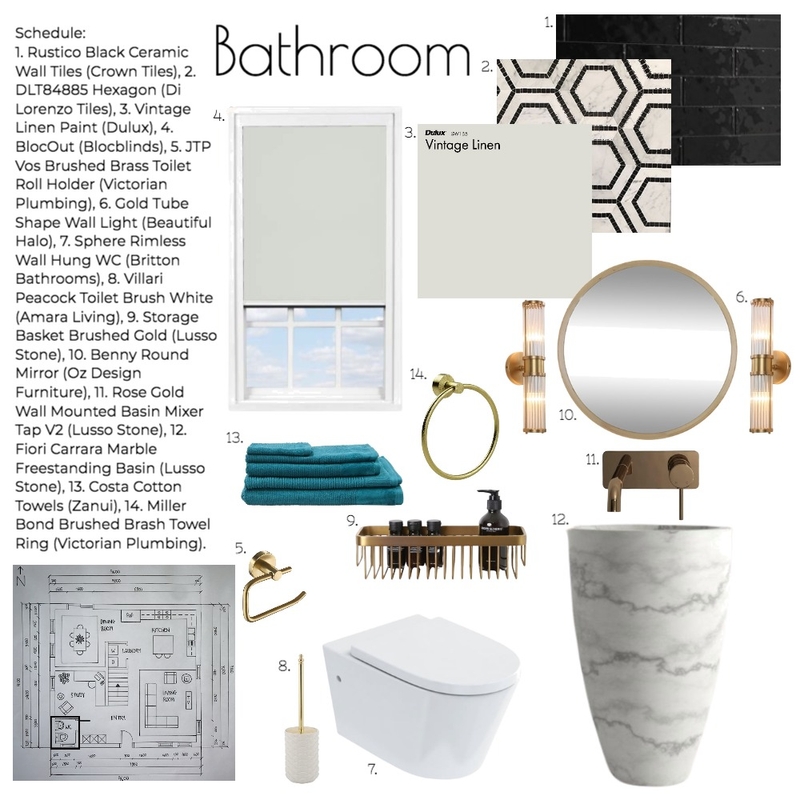 Bathroom Mood Board by Hannah Conway on Style Sourcebook