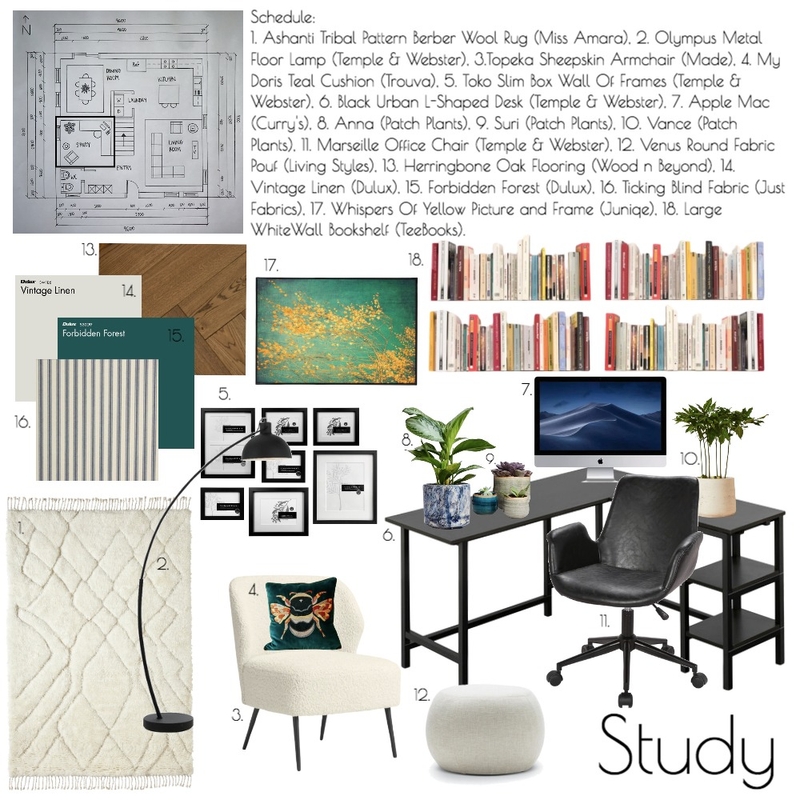 Study Mood Board by Hannah Conway on Style Sourcebook