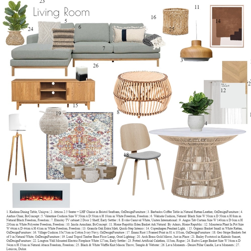 Living Room Mood Board Mood Board by undefined on Style Sourcebook