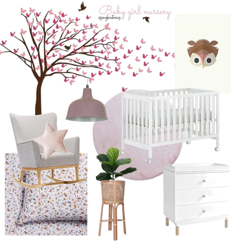 Baby Girl Nursery Mood Board by ESST. INTERIORS on Style Sourcebook