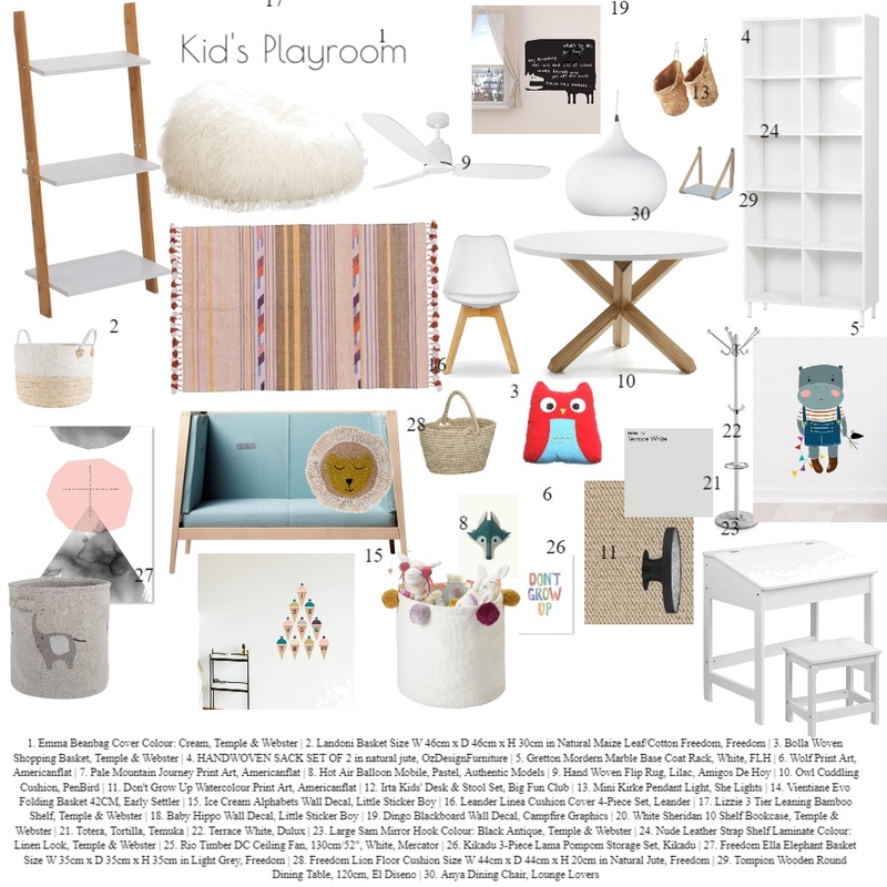 Playroom Mood Board Mood Board by ladiamibug on Style Sourcebook