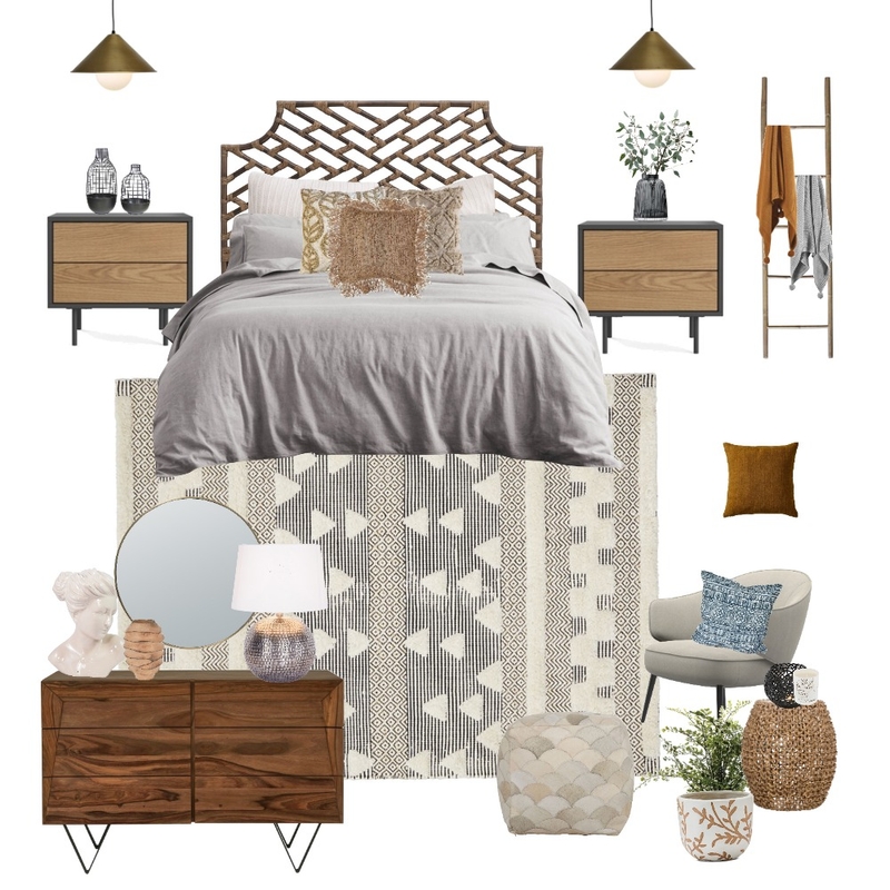 Bedroom Mid Century Modern Mood Board by MelissaKW on Style Sourcebook