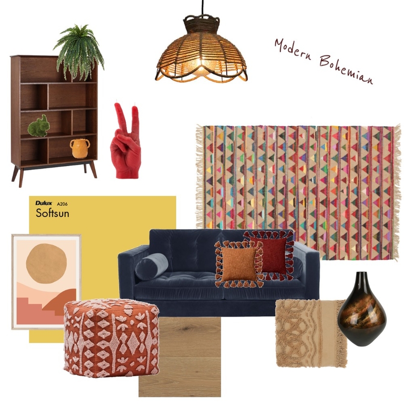 Modern Bohemian Mood Board by jacintareid on Style Sourcebook