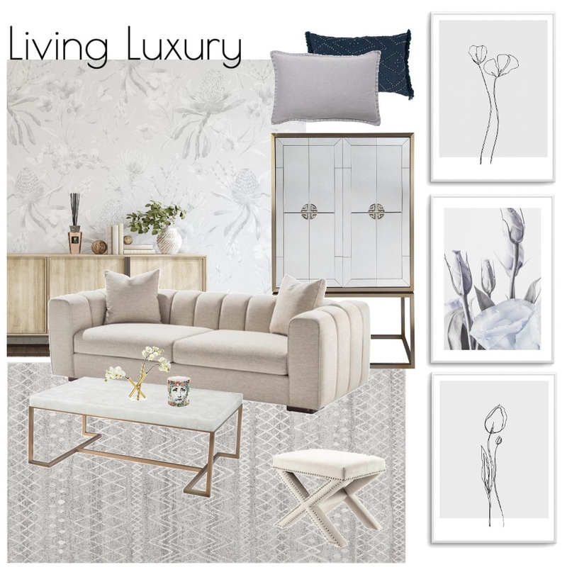 Living Luxury Mood Board by Olive et Oriel on Style Sourcebook