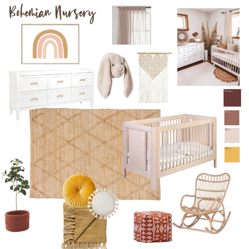 Bohemian Nursery Mood Board by cgibson on Style Sourcebook