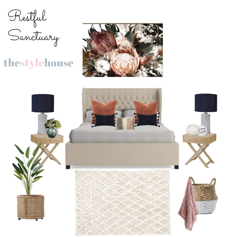 Restful Sanctuary Bedroom Mood Board by Jo Sievwright on Style Sourcebook