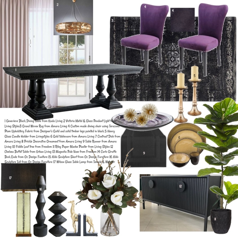 Dining Mood Board by IceCastleInteriors on Style Sourcebook