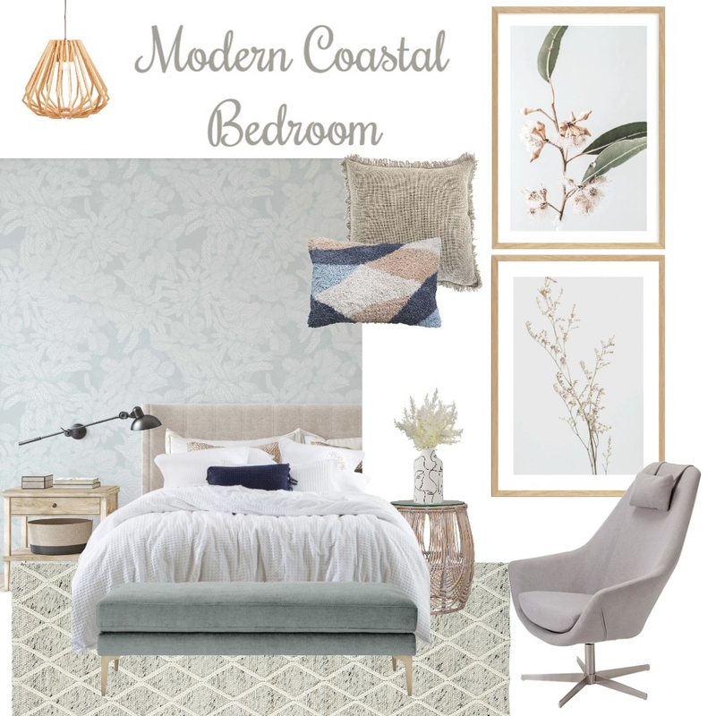 Modern Coastal Bedroom Mood Board by Olive et Oriel on Style Sourcebook