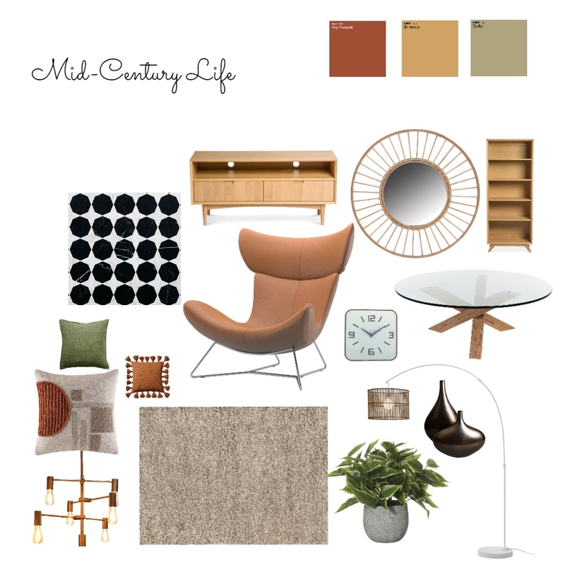 Mid-Century Mood Board by Jenna Cornfoot on Style Sourcebook