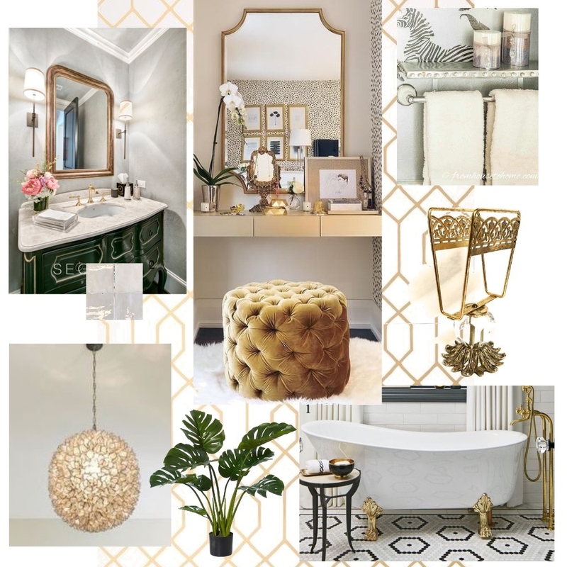 Hollywood Glam bathroom Mood Board by Michelle Tasa on Style Sourcebook