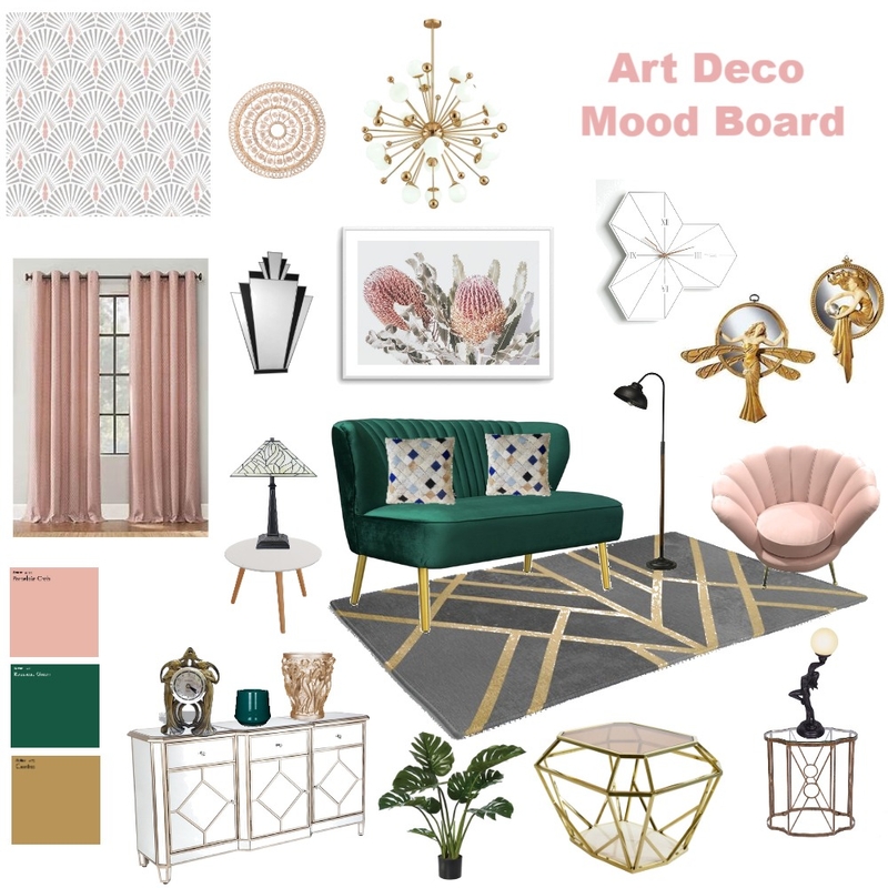 Art  Deco mood board 1 Mood Board by MONIKA RANI on Style Sourcebook