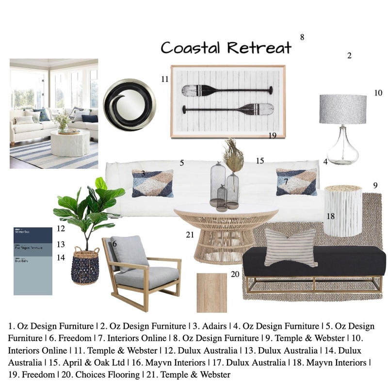 Coastal Retreat Mood Board by Martha.Simon.Home on Style Sourcebook