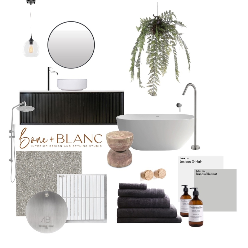 Monochromatic Mood Board by bone + blanc interior design studio on Style Sourcebook