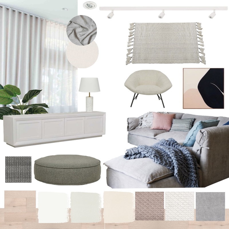 Living Room Sample Board Module 9 Mood Board by SuzyLewis on Style Sourcebook