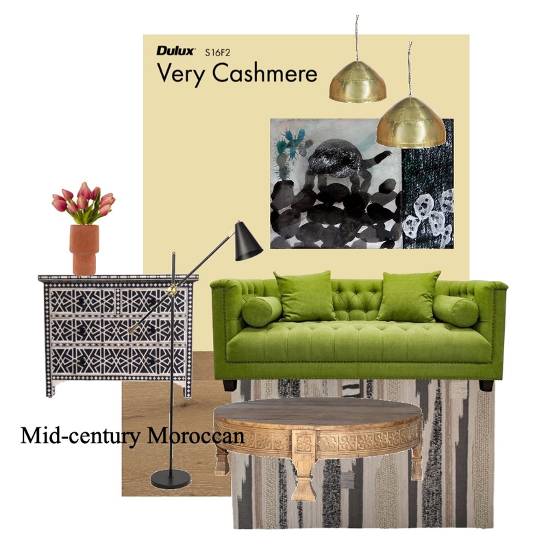 Mid-century Moroccan Mood Board by Annemarie de Vries on Style Sourcebook