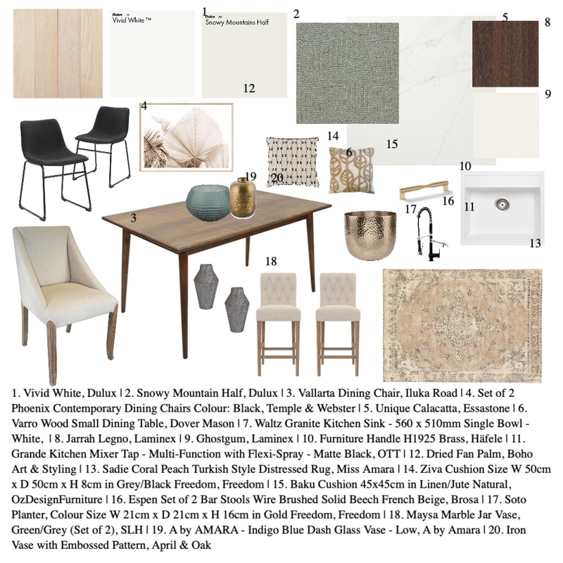 Kitchen/Dining Mood Board Mood Board by rspencer_ on Style Sourcebook