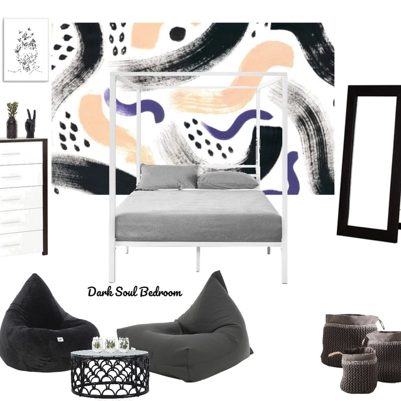 Dark Soul Bedroom Mood Board by HGInteriorDesign on Style Sourcebook