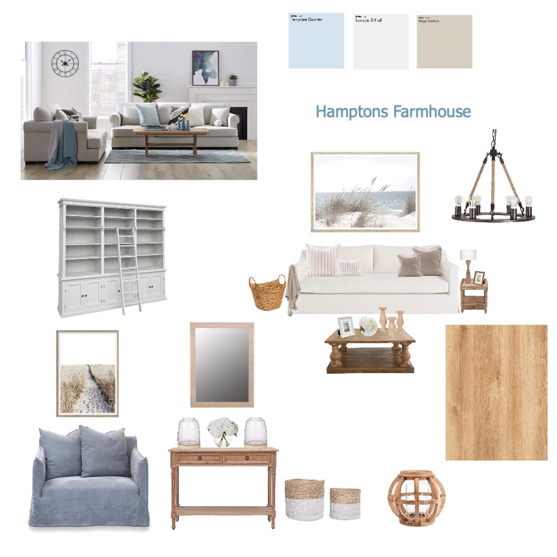 Hamptons Farmhouse Mood Board by Guadalupe Hernandez on Style Sourcebook