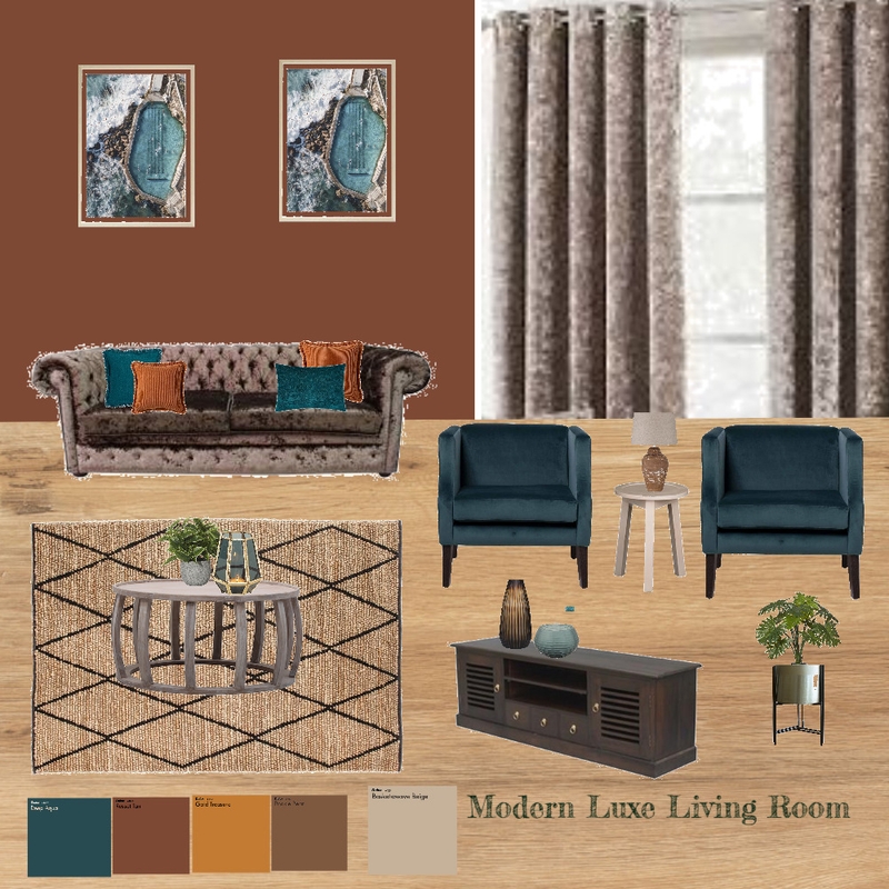 Modern Luxe Living Room Mood Board by STYLEZ HOME DECOR on Style Sourcebook