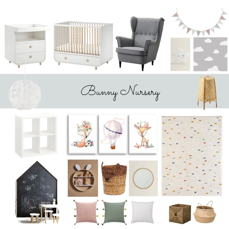 Bunny Nursery Mood Board by Designful.ro on Style Sourcebook