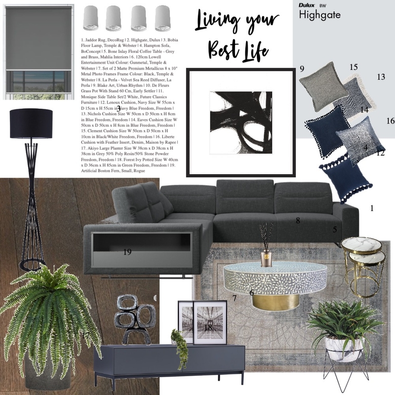 Mod 9 Living your Best Life Mood Board by hknights on Style Sourcebook