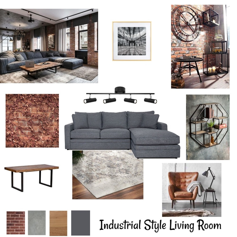 INDUSTRIAL MOOD BOARD Mood Board by MONIKA RANI on Style Sourcebook